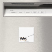 Drie Dobermans op de as Magneet (Insitu (Vaatwasser))
