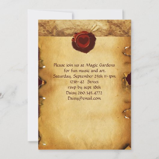 DRIE DOGGIEËN MET ROZEN, 3e zeedaags perkament Kaart (Achterkant)