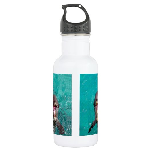 Drie Dolfijnen in de oceaan Waterfles (Achterkant)