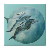 Drie Dolfijnen voor games Tegeltje (Voorkant)