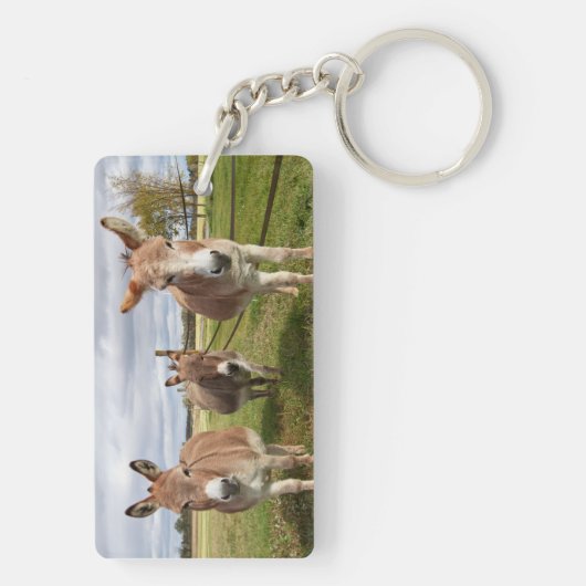 Drie Donkey's Sleutelhanger (achterkant)