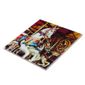 Drie draaimolenspaarden tegeltje (Zijkant)