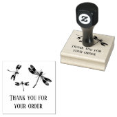Drie Dragonflies Bedankt voor uw bestelling Rubberstempel (Gestempeld)