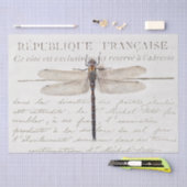 Drie Dragonfly Franse Carte Postale Decoupage Set Tissuepapier (Craft)