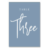 DRIE DRIE DRIE DRUKTE Dusty Blue Hand Scripting Kaart (Voorkant)