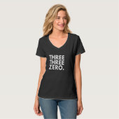 DRIE DRIE NUL Gebiedscode 330 Akron OH Ohio USA T-shirt (Voorkant volledig)