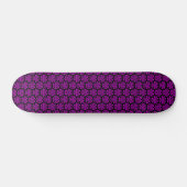 Drie driehoeken v1 - zwart en magenta skateboard (Horizontaal)