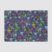 Drie driekleurige viooltjes tissuepapier (Voorkant)