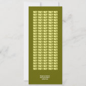 DRIE DRIETIG Birthday Khaki en Gold Kaart (Achterkant)