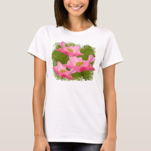 Drie drijvende roze oppies close-up t-shirt
