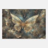 Drie dromerige abstracte vlinders - inpakpapier vel (Voorkant)