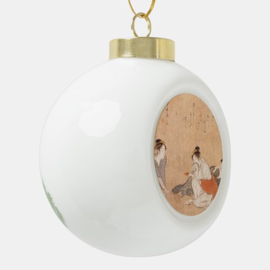 Drie Drunken Women Japans Art Torii Kiyonaga Keramische Bal Ornament (Links)