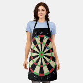Drie-dubbel Top 180 Darts Speler Schort (Gedragen)