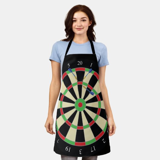 Drie-dubbel Top 180 Darts Speler Schort (Gedragen)