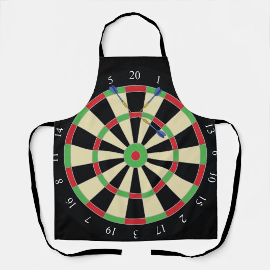 Drie-dubbel Top 180 Darts Speler Schort (Voorkant)