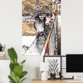 Drie Duiven bij Hythe Kanaal  Poster (Thuiskantoor)