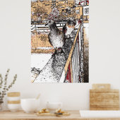 Drie Duiven bij Hythe Kanaal  Poster (Keuken)