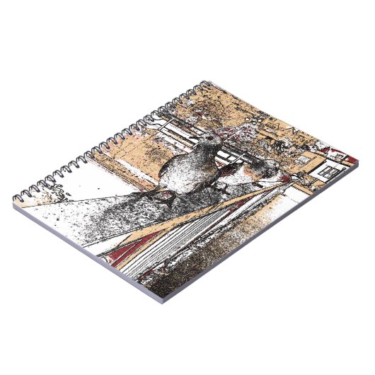 Drie duiven notitieboek (Linkerzijde)