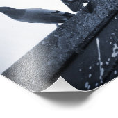 Drie duiven op een dak foto afdruk (Hoek)