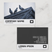 Drie duiven op een dak visitekaartje (Voorkant / Achterkant)