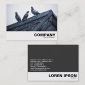 Drie duiven op een dak visitekaartje (Voorkant / Achterkant)