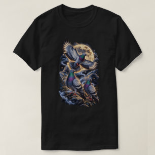 Drie Duiven Vintage Grafisch, Retro Duif T-shirt