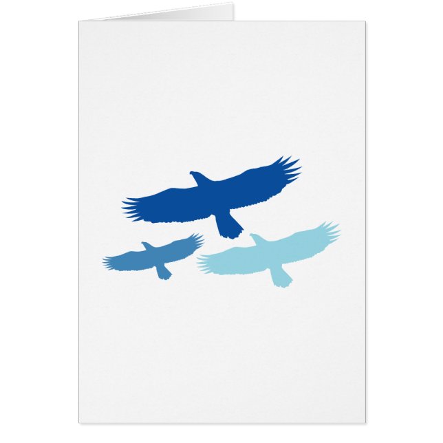 Drie Eagles vliegen (blauw) (Voorkant)