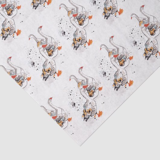 Drie Eenden Tissuepapier (Detail)