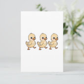 Drie eendjes lopen achter elkaar – Schattig Bedankkaart (Staand voorkant)