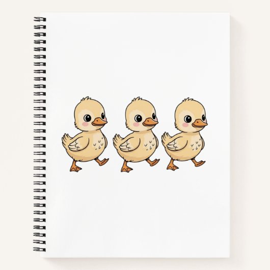 Drie eendjes lopen achter elkaar – Schattig Notitieboek (Voorkant)