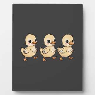 Drie eendjes lopen in een rij – Schattig Fotoplaat