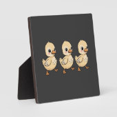 Drie eendjes lopen in een rij – Schattig Fotoplaat (Voorkant)