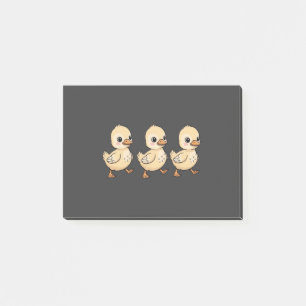 Drie eendjes lopen in een rij – Schattig Post-it® Notes
