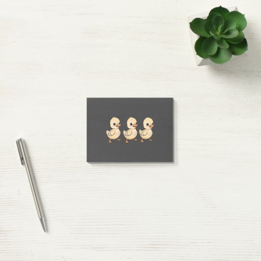 Drie eendjes lopen in een rij – Schattig Post-it® Notes (Kantoor)