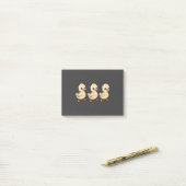 Drie eendjes lopen in een rij – Schattig Post-it® Notes (Op bureau)