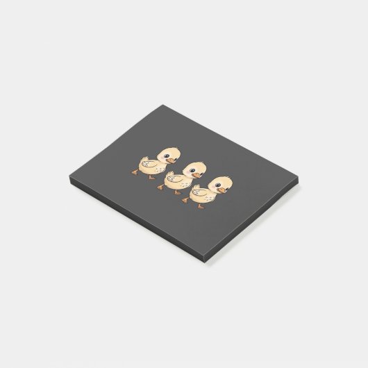 Drie eendjes lopen in een rij – Schattig Post-it® Notes (Schuin)