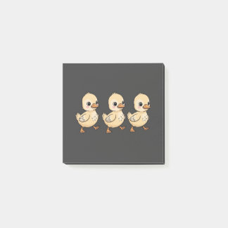 Drie eendjes lopen in een rij – Schattig Post-it® Notes
