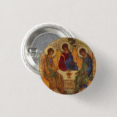 Drie-eenheid engelen bij Mamre Ronde Button 3,2 Cm (Voorkant /achterkant)