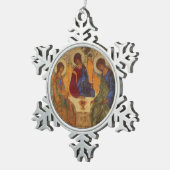 Drie-eenheid engelen bij Mamre Tin Sneeuwvlok Ornament (Rechts)