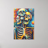 Drie-eenheid van mortaliteit - Abstract 3-koppig s Canvas Afdruk (Voorkant)