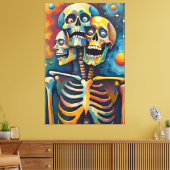 Drie-eenheid van mortaliteit - Abstract 3-koppig s Canvas Afdruk (Insitu (Woonkamer))