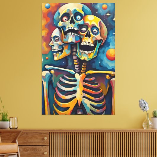 Drie-eenheid van mortaliteit - Abstract 3-koppig s Canvas Afdruk (Insitu (Woonkamer))