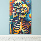 Drie-eenheid van mortaliteit - Abstract 3-koppig s Canvas Afdruk (Insitu (Houten vloer))