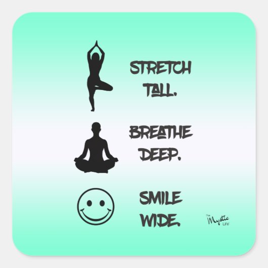 Drie eenvoudige herinneringen vierkante sticker (Voorkant)