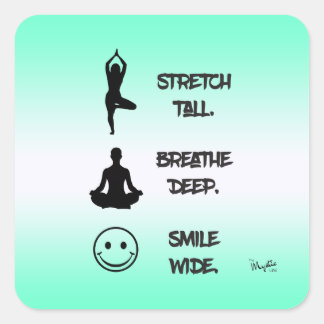 Drie eenvoudige herinneringen vierkante sticker