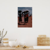 Drie eenzame figuren poster (Keuken)