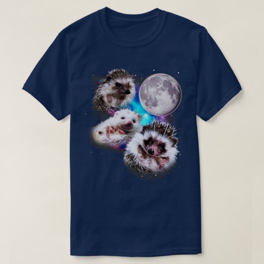 Drie egels huilen bij de maan t-shirt (Design voorkant)