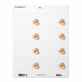 Drie eieren op witte achtergrond etiket (Full Sheet)