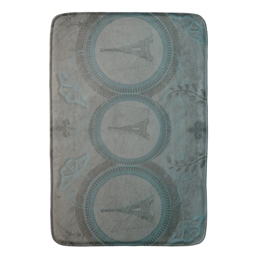 Drie Eiffel Towers Bath Mat (Voorkant Verticaal)