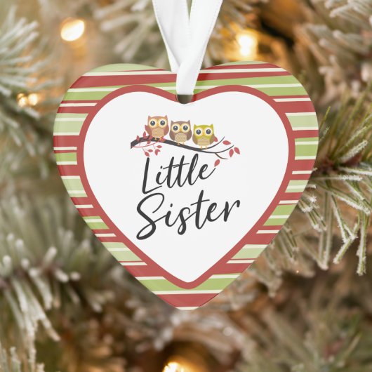 Drie Eigenaars kleine zuster Sibling Gift Ornament (Boom)